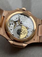 Replica PATEK PHILIPPE Nautilus Moon Phases 5712 RG Grey Dial on RG Bracelet PPF A240 - Image 9