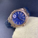 Audemars Piguet Replica AP Watch Royal Oak Selfwinding ??50th Anniversary?? 41mm Rose Gold Blue Dial Leather Strap 15510OR.OO.D315CR.01-APS(1:1 replica) - Image 7