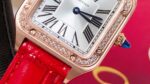 Santos Demoisell Santos Platinum Diamonds Collection – Steel Mini – Red(1:1 replica) - Image 6