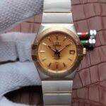 Replica Omega V6 Constellation 35mm YG Bezel YG Dial SS Bracelet A2500