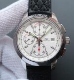 Replica IWC Ingenieur Chrono IW380701 White Dial Leather Strap
