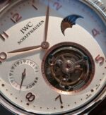 Replica IWC Portuguese Tourbillon Power Reserve Moonphase Gold Maker White Dial - Image 3