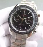 Replica Omega Speedmaster Moonwatch Chrono Dark Side Of The Moon SS Bracelet A9300 - Image 2