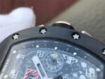 Replica Richard Mille RM011 RG Black Ceramic Chrono Skeleton Dial Black Rubber Strap A7750 - Image 7