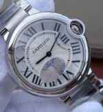 Replica Cartier V6F Ballon Bleu 36mm White Dial SS Bracelet Ronda Quartz - Image 3