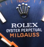 Replica Rolex Milgauss 116400 GV JF Green Sapphire Blue Dial SS Bracelet SH3131 - Image 8