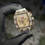 Richard Mille Replica 1:1 Watch RM011 With Full Diamond Rubber Strap 44mm - Image 2