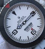 Replica Rolex Submariner Commando White Dial Ceramic Bezel Rubber Strap A2836 - Image 3