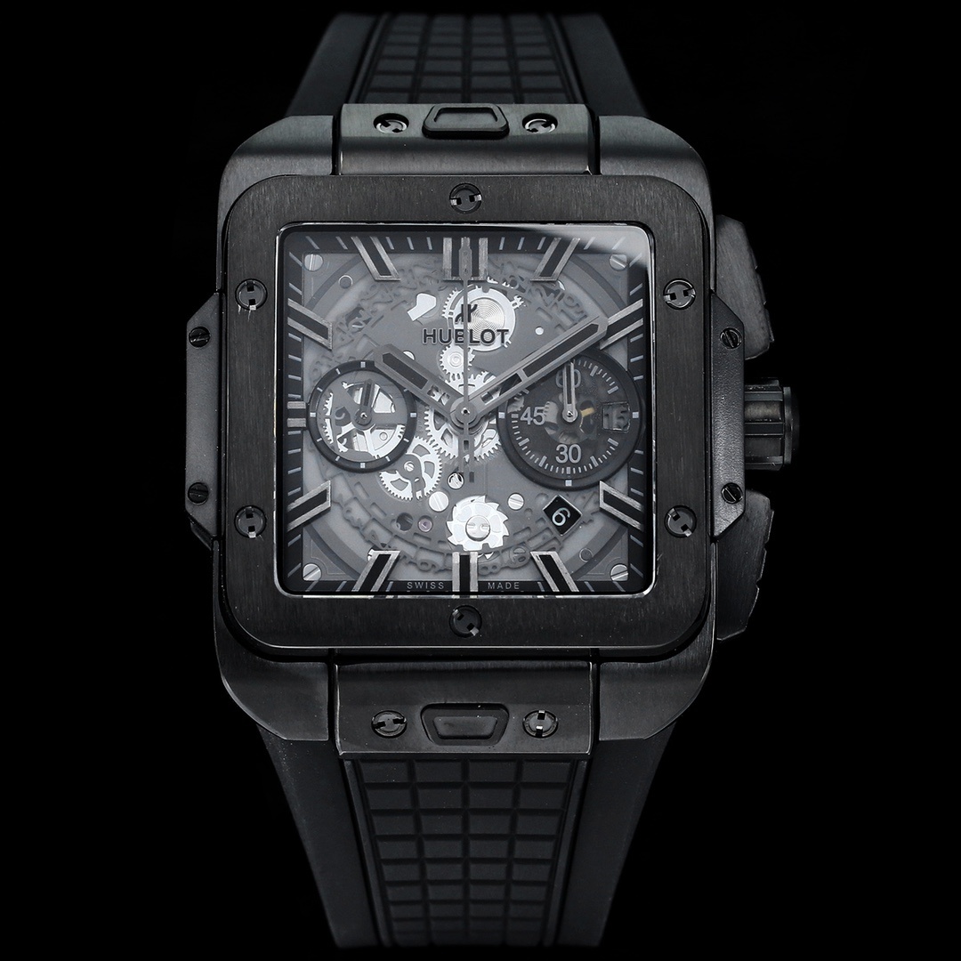 250B668E-E33C-A0F8-5B62-FA25224AC1ED.jpg Hublot Big Bang, Square Bang Unico 42mm Textured Rubber Strap(1:1 replica) - Image 1