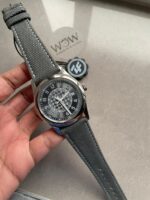 Replica PATEK PHILIPPE Calatrava 6007A-001 SS ZF 1:1 Best Edition Grey Dial on Grey Leather Strap A324CS