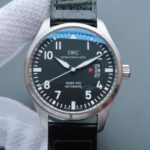 Replica IWC MKF Mark XVII Black Dial Black Leather Strap A2892