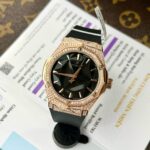 Hublot Best Replica Watch Orlinski King Gold Custom Natural Diamonds Rubber Strap 40mm - Image 2