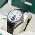 Rolex Replica 1:1 Watch Cellini Moonphase 50535 Brown Leather Strap 39mm - Image 2