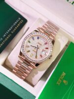 Rolex Day-Date Copies Watches Moissanite Diamonds + 18K Gold Wrapped Custom GM Factory 40mm - Image 5