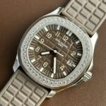 Patek Philippe Aquanaut 5067 Replica 1:1 Watch Gray With Diamonds Bezel PPF 35.6mm - Image 3