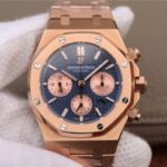 Replica Audemars Piguet Royal Oak Chronograph RG JHF Blue/RG Dial RG Bracelet A7750