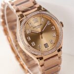 Fake Diamond Watch Replica Patek Philippe Twenty~4 Automatic Rose Gold 36mm Rose Dial 7300/1200R-011(1:1 replica) - Image 7