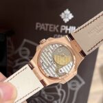 Patek Philippe Nautilus 5724R Gold Wrapped Moissanite Diamond Replica Watch 40mm - Image 5
