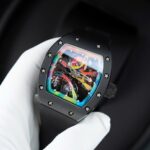 Richard Mille RM68-01 Cyril Kongo Imitation Watches Black Ceramic Rubber Strap 45mm