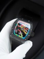 Richard Mille RM68-01 Cyril Kongo Imitation Watches Black Ceramic Rubber Strap 45mm