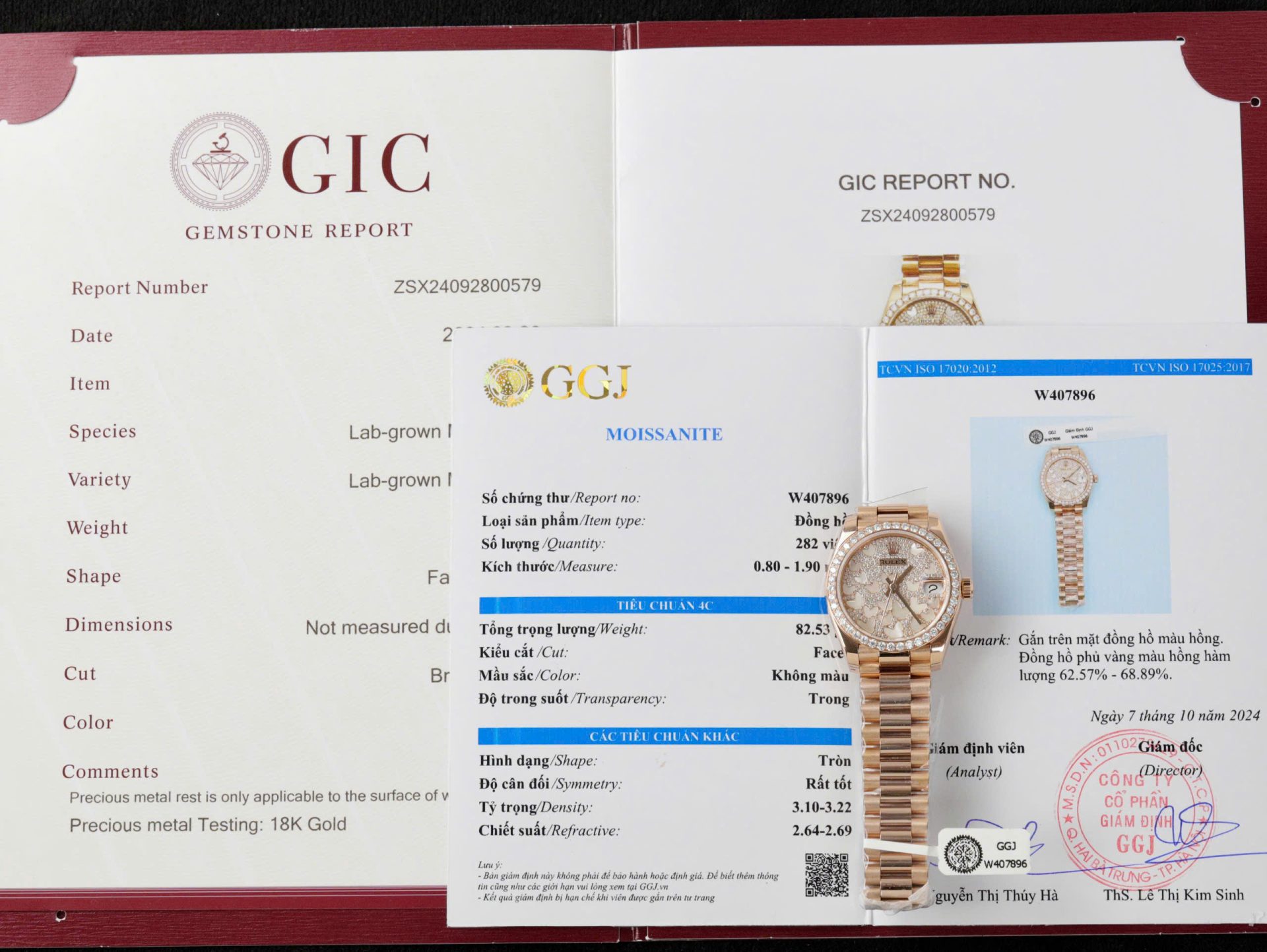 275E44CB-859E-AF55-86B3-E64362CC80EF.jpg Rolex DateJust Butterfly Dial Copies Watches Rose Gold Wrapped 18K + Diamonds Moissanite 31mm - Image 1