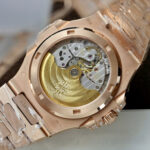 Patek Philippe Nautilus 5711 Replica Watch Gold Wrapped + Moissanite Diamonds Hong Kong Custom 40mm - Image 11