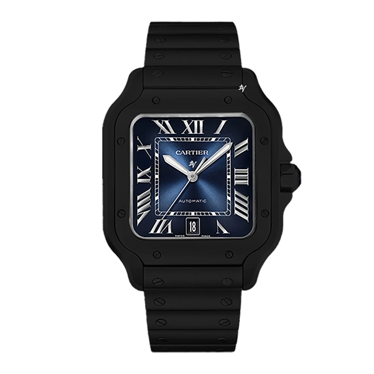 285AFE8E-E657-33D2-2E52-06E009C12B68.jpg Fake Cartier Replica Watch Santos Limited Edition Black DLC-PVD(1:1 replica) - Image 1