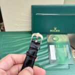 Rolex Replica Watch Cellini 50525 Chocolate Dial Leather Strap 39mm - Image 8