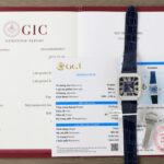Cartier Santos Copies Watch Dial Blue Custom Diamonds Moissanite Hong Kong 39.8mm