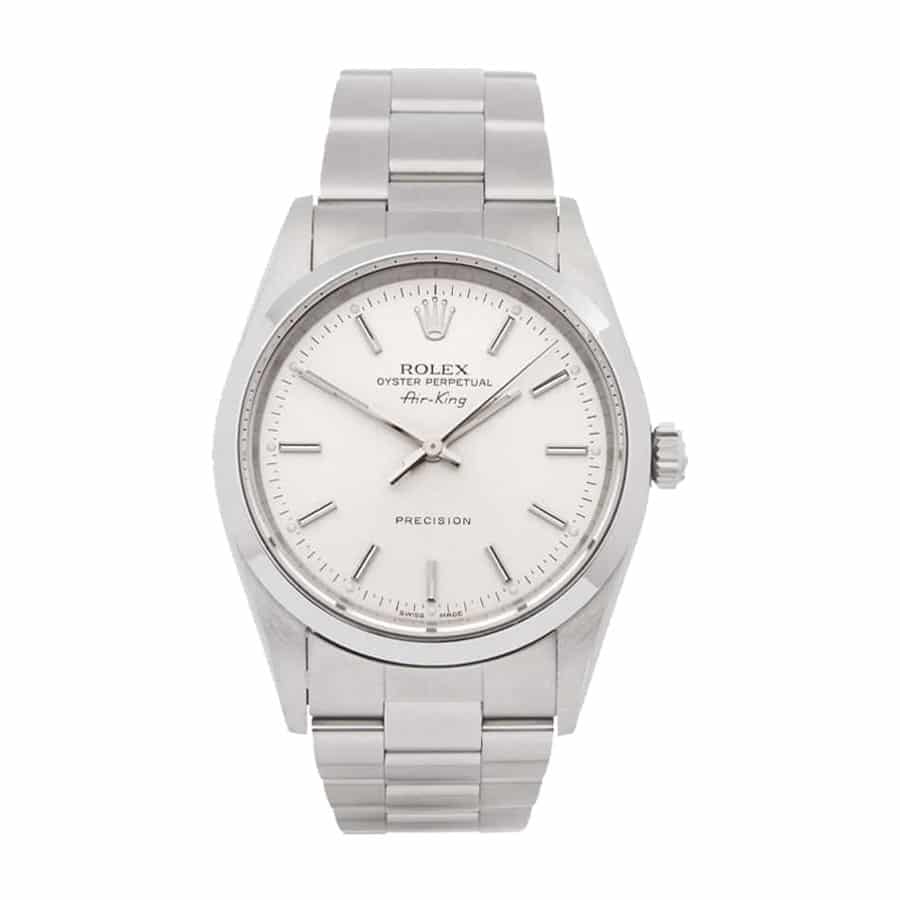 28ED6CC2-020A-CAE9-D07E-1BA88171F8CA.jpg Rolex Air King 14000 Stainless Steel White Dial Replica - Image 1