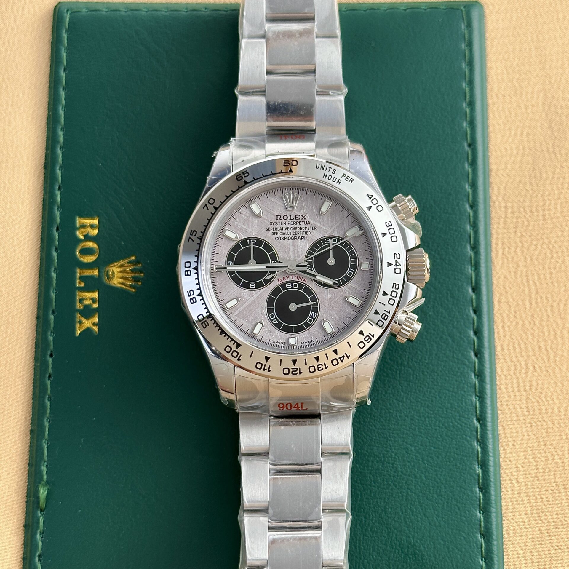28F97432-1907-67BC-84F4-E96C774335D2.jpg Rolex Cosmograph Daytona 116509 Replica Watch Refined Meteorite Dial 40mm - Image 1