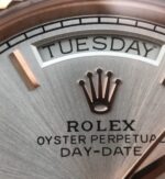 Replica Rolex Day-Date 40mm 228235 RG Noob White Dial Roman Markers RG Bracelet A3255 - Image 4