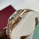 Rolex Replica 11 Watch Day-Date Chocolate Dial Diamond Numbers EW 40mm - Image 5
