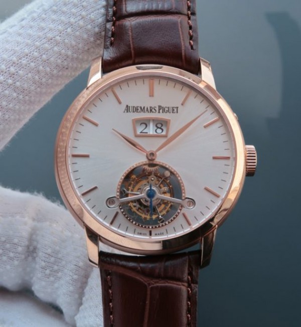 2A5414DB-4760-7551-1BC9-91DFB25BBEF1.jpg Replica Audemars Piguet TF Jules Tourbillon RG Big Date White Dial - Image 1