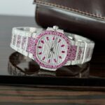 Patek Philippe Replica Watches Nautilus Haute Joaillerie 7118 Custom Full Moissanite Diamonds 35.2mm - Image 2