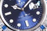 Rolex Submariner Customized with Diamonds-Blue Diamonds-40MM(1:1 replica) - Image 6