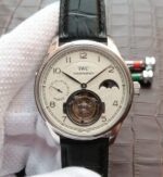 Replica IWC Portuguese Tourbillon Power Reserve Moonphase White Dial