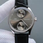 Replica IWC YLF Portuguese Regulateur Gray Dial Leather Strap A6498