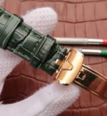 Replica Rolex Day-Date 118138 YG Green Dial Green Leather Strap A2836 - Image 7