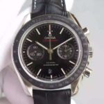Replica Omega Speedmaster Moonwatch Chrono Dark Side Of The Moon Leather A9300