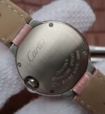 Replica Cartier Ballon Bleu Ladies 28MM White Dial Pink Leather Strap Ronda Quartz - Image 7