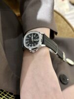 Patek Philippe Aquanaut 5067 Women s Black With Diamond Bezel Replica 1:1 Watch PPF 35.6mm - Image 6