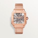 fake cartier watch Santos Skeleton watch large model Manufacture mechanical movement with manual winding caliber(1:1 replica)