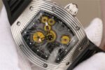 Replica Richard Mille RM018 Hommage a Boucheron SS Yellow Skeleton Dial Black Rubber Strap 6T51 - Image 3
