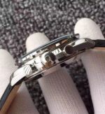 Replica Omega Speedmaster MoonWatch NASA SS Black Dial Leather Strap Manual Winding - Image 4