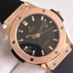 Replica Hublot Big Bang Classic Fusion RG Black Dial Rubber Strap RG Bezel Black A2824 - Image 3