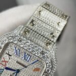 Cartier Santos Best Replica Watch With Full Stone 39.8mm - Image 5