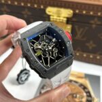Richard Mille RM35-01 Rafael Nadal Carbon NTPT Best Copies Watches White Rubber Strap ZF Factory 49,9x43mm - Image 3