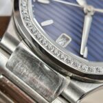 Patek Philippe Nautilus 7118 Replica Watch Blue Dial Stone Bezel 35.2mm - Image 4