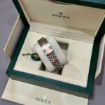 Rolex DateJust Dial Chocolate Replica Watch Custom Gold Wrapped GM Factory 41mm - Image 9